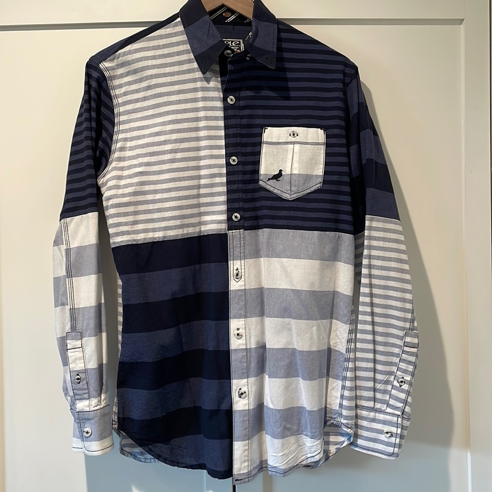 Staple Pigeon denim blue button up